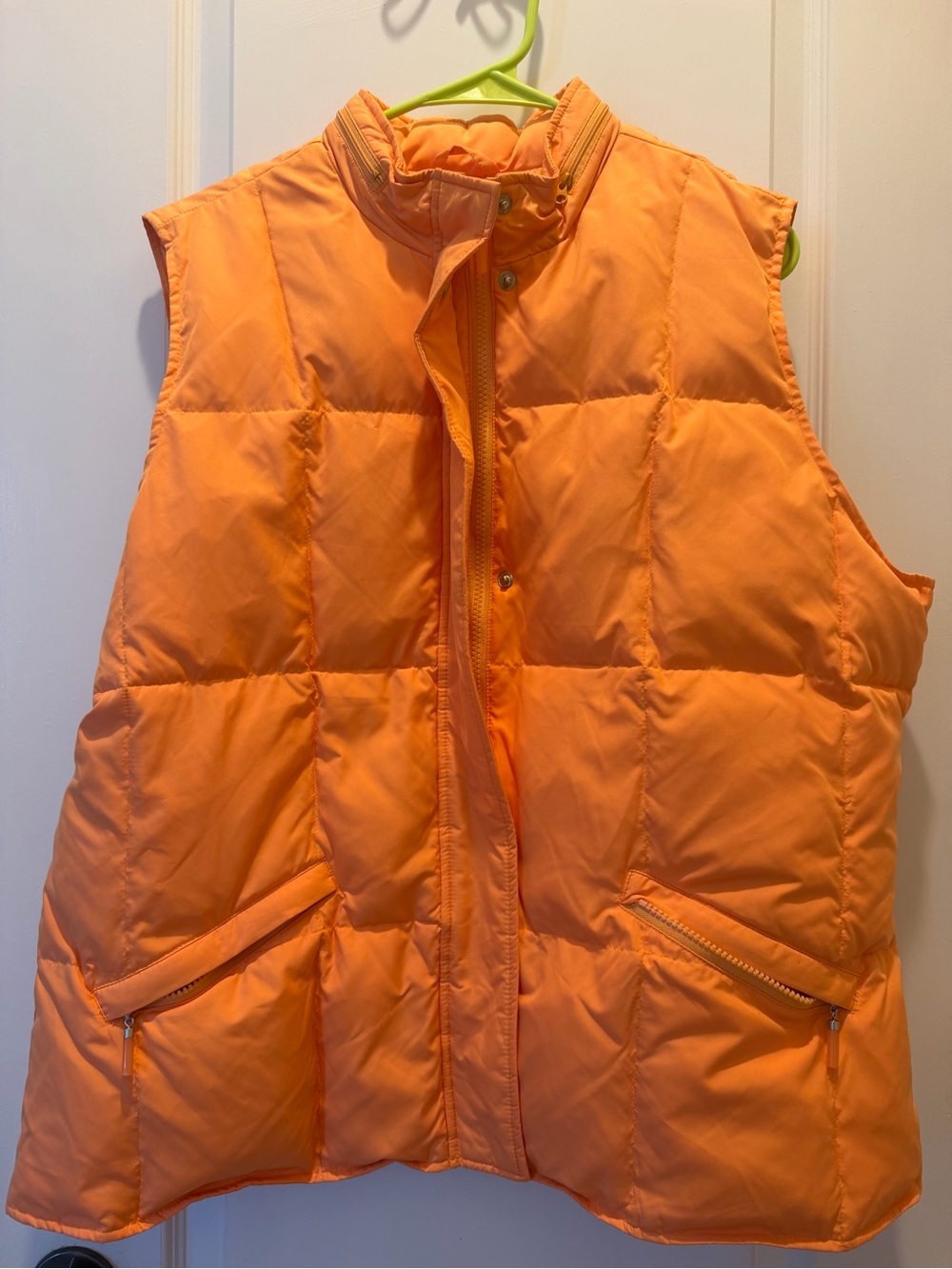 Talbots Orange Quilted Puffer Vest